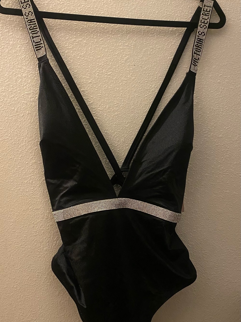 Black Rhinestone Victoria’s Secret Swimsuit